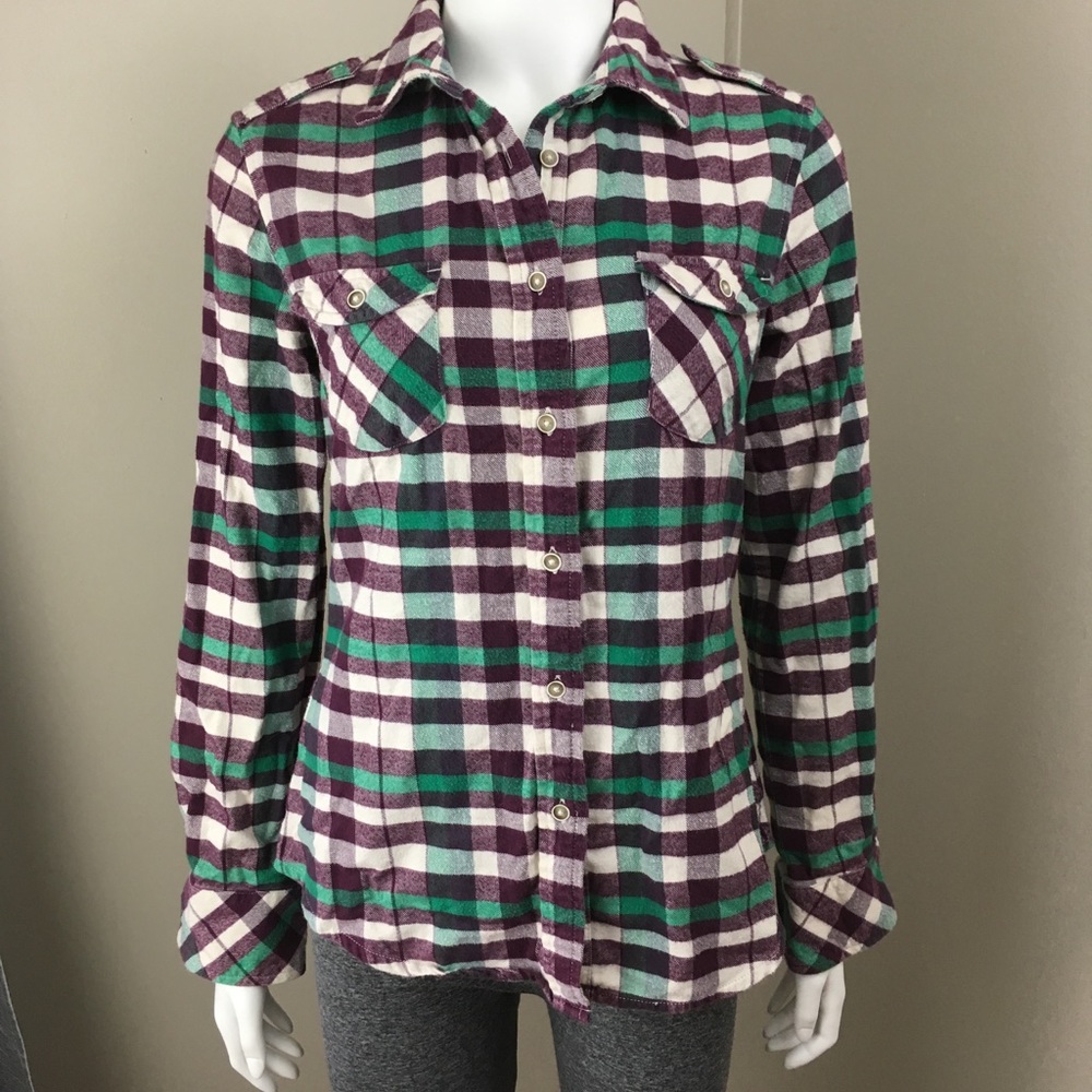 MEC Mountain Equipment Plaid Shirt Medium Purple